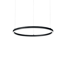 потолочный светильник кольцевой формы в черном корпусе с LED-подсветкой