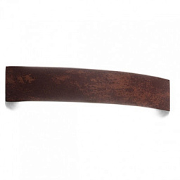 настенное бра с изогнутым корпусом из стали цвета кортен