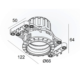 19410 0010 Delta Light OPTIONS Монтажный комплект Mini Deep Ringo Ii Trimless