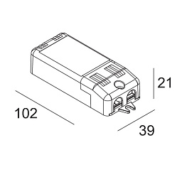 300 90 110 Delta Light TECHNICAL БЛОК ПИТАНИЯ СВЕТОДИОДОВ 350 мА-DC / 10 Вт DIM8