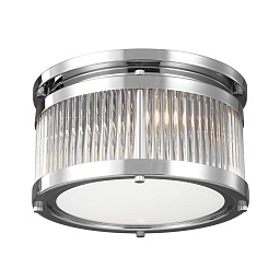 трёхламповый потолочный светильник накладного типа с цилиндрическим стеклянным корпусом