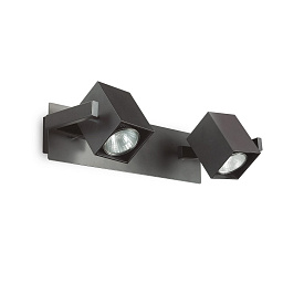 настенно-потолочный светильник чёрного цвета с двумя направляемыми модулями