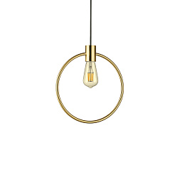 207841 Ideal Lux ABC SP1 ROUND подвесной светильник черная матовая латунь