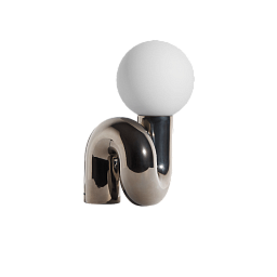 L0880805 Neotenic Petite Friture Крупная настольная лампа с сферическим плафоном платиновая
