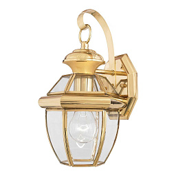 Настенный уличный светильник Newbury Quoizel QZ-NEWBURY2-S-PB лакированная полированная латунь