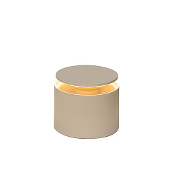 LD1050S3 Zafferano Настольная лампа на батарейках PUSH-UP TAVOLO PRO цилиндрическая, регулируемая, с рассеивателем IP54, песочного цвета, лакированная, с регулировкой яркости