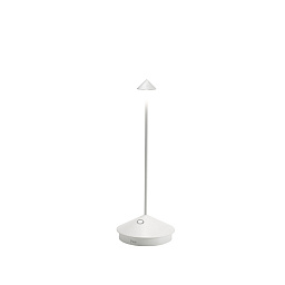 LD1650B3 Zafferano Настольная лампа на батарейках PINA TAVOLO PRO IP54, белая, лакированная, с регулировкой яркости