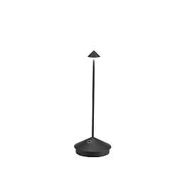 LD1650D3 Zafferano Настольная лампа на батарейках PINA TAVOLO PRO CCT Switch, с сенсорным диммером IP54, черная, лакированная, с регулировкой яркости
